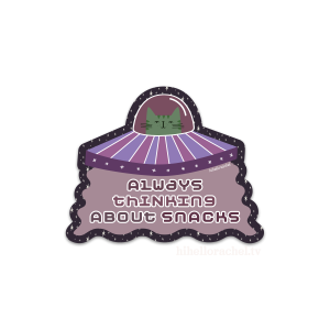 Always Thinking About Snacks Sticker